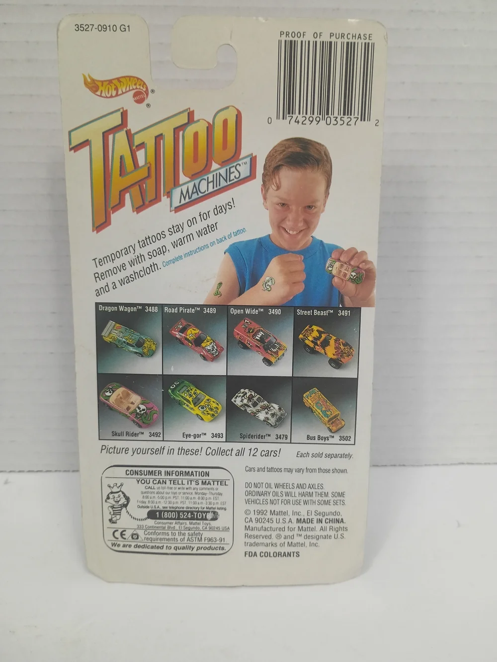 1993 Hot Wheels Tattoo Machines Ammo Sting Rod
